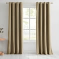 thumbnail image 1 of Lush Decor Meena Slub 100% Blackout Window Curtain Panels Pair 52" W X 84" L Golden Wheat - Blackout Curtains - Drapes - Tan Curtains - Modern Décor, 1 of 9