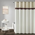 thumbnail image 1 of Lush Decor Micro Fiber Terra Embroidery Shower Curtain Neutral/Off White Single 72X72, 1 of 11