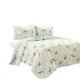 thumbnail image 1 of Lush Decor Microfiber Botanical Bird And Flower Oversized Reversible Quilt Multi 3Pc Set King, 1 of 8