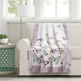 thumbnail image 1 of Lush Decor Microfiber Flutter Butterfly Throw Lilac Single 50X60, 1 of 7