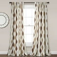 thumbnail image 1 of Lush Decor Mid Century Geo Light Filtering Window Curtain Panels Neutral 52X84 Set, 1 of 11