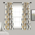 thumbnail image 1 of Lush Decor Mid Century Geo Room Darkening 63" x 52" Geometric Gold 100% Polyester 3" Back Tab Rod Pocket Pair Window Panel, 1 of 11