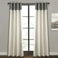 thumbnail image 1 of Lush Decor Milo Linen Window Curtain Panel Pair 84 in L Gray Natural, 1 of 11
