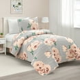 thumbnail image 1 of Lush Decor Mira Vintage Floral Oversized Quilt Dusty Rose/Black 2Pc Set Twin-Xl, 1 of 8