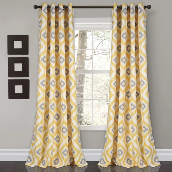 Lush Decor Misha Room Darkening 84" x 52" Patchwork Multi 100% Polyester 3" Rod Pocket 2-Pc Set Window Panel