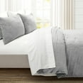 thumbnail image 1 of Lush Decor Modern Solid Ultra Soft Faux Fur Light Weight All Season Comforter Light Gray 7Pc Set King, 1 of 11