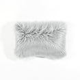 thumbnail image 1 of Lush Decor Mongolian Luca Faux Fur ative Pillow Cover Gray Single 13x20, 1 of 11