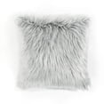 thumbnail image 1 of Lush Decor Mongolian Luca Faux Fur ative Pillow Cover Gray Single 20X20, 1 of 11