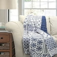 thumbnail image 1 of Lush Decor Monique Geometric Throw, 60x50, Blue, Single, 1 of 7