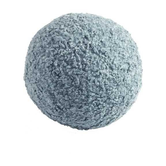 Lush Decor Neo Boucle Sphere Ball Throw Pillow 1 Piece 10" Round Blue - Round Pillow - Soft Ball Pillow - Textured Decorative Pillows For Bed, Couch or Chair