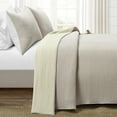 thumbnail image 1 of Lush Decor Neutral Off-White Stitch Yarn Dyed Cotton Quilt, King - Reversible, 1 of 11