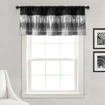 Lush Decor Night Sky Sequins Valance Single Black/Gray 18x52