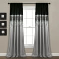 thumbnail image 1 of Lush Decor Night Sky Sparkling Sequins Stripe Pattern 3" Rod Pocket Light Filtering Window Curtain For Girls Room, Black/Gray, 95"L x 42"W, Single Panel, 1 of 11