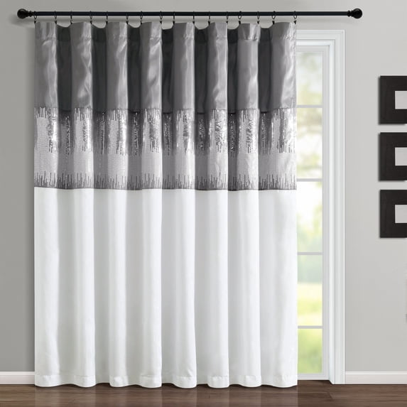Lush Decor Night Sky Window Panel - Black/Gray - Single - 84 x 42