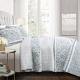 thumbnail image 1 of Lush Decor Nisha Stripe 3-Piece Blue Stripe Quilt, King, 1 of 5