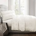 thumbnail image 1 of Lush Decor Nova Ruffle Solid Comforter, Full/Queen, White, 3-Pc Set, 1 of 3