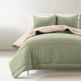 thumbnail image 1 of Lush Decor Oslo Soft Reversible Quilted Comforter Set, 3 Piece Set, Full/ Queen, Coral & Sage - Soft Bedding Set -Green & Pink Comforter - Dorm Decor - Queen Quilt - Minimalist & Modern Bedroom Décor, 1 of 11