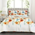 thumbnail image 1 of Lush Decor Percy Bloom Floral Cotton Reversible Quilt, Full/Queen, Tangerine/Blue, 3-Pc Set, 1 of 3