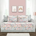 thumbnail image 1 of Lush Decor Pixie Fox Animal Polyester Non-Standard Daybed with 6-Pc Set Gray/Pink, 1 of 5