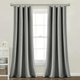 thumbnail image 1 of Lush Decor Geo Blackout Window Curtain Panel, Dark Gray, 52" x 95", 1 of 11
