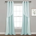 thumbnail image 1 of Lush Decor Polka Dot Sheer Window Curtain Panels - Blue - 38 X 84, 1 of 11