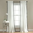 thumbnail image 1 of Lush Decor Pom Pom 95" x 50" + 2" Header Pom Pom Black 100% Polyester 3" Rod Pocket Single Window Panel, 1 of 11