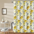 thumbnail image 1 of Lush Decor Poppy Garden Floral Polyester Shower Curtain, 72x72, Yellow/White, Single, 1 of 11