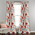 thumbnail image 1 of Lush Decor Poppy Garden Room Darkening 84" x 52" Floral Multi 3" Back Tab Rod Pocket 2-Pc Set Window Panel, 1 of 11