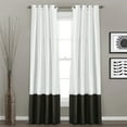 thumbnail image 1 of Lush Decor Prima Solid Black Metal Grommets Window Panel, 54" x 84" (2 Panels), 1 of 11