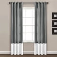 thumbnail image 1 of Lush Decor Prima 84" x 54" Stripe White 100% Polyester Metal Grommets Pair Window Panel, 1 of 11