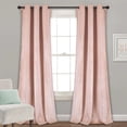 thumbnail image 1 of Lush Decor Prima Velvet Solid Light Filtering Window Curtain Panels Blush 38X108 Set, 1 of 11