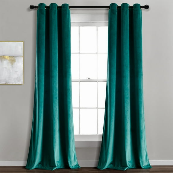 Lush Decor Prima Velvet Solid Window Panels - Ivory - 84 x 38