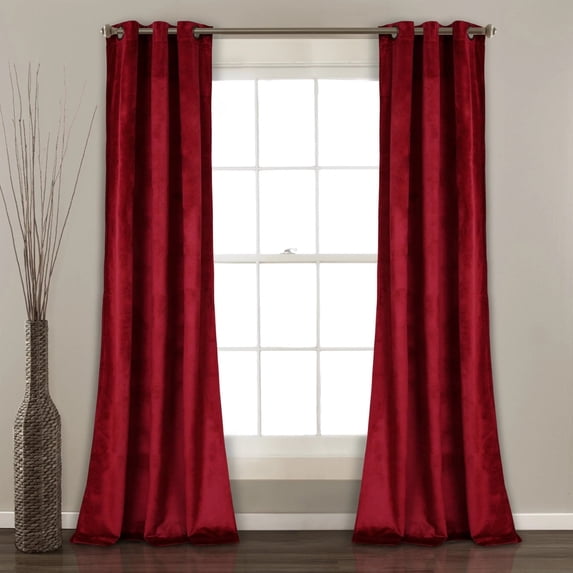 Lush Decor Prima Velvet Solid Window Panels - Ivory - 84 x 38