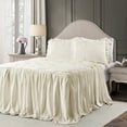 thumbnail image 1 of Lush Decor Ravello Pintuck Bedspread, Full, Ivory, 3-Pc Set, 1 of 11
