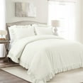 thumbnail image 1 of Lush Decor Reyna 100% Cotton Duvet Cover White 3Pc Set Cal King, 1 of 11