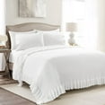 thumbnail image 1 of Lush Decor Reyna Soft Knitted Ruffle Blanket/Coverlet White Single 104X88, 1 of 11