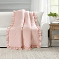 thumbnail image 1 of Lush Decor Reyna Solid Ruffle Throw, 60x50, Blush, Single, 1 of 11