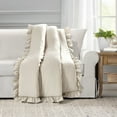 thumbnail image 1 of Lush Decor Reyna Solid Ruffle Throw, 60x50, Wheat, Single, 1 of 11