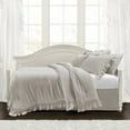 thumbnail image 1 of Lush Decor Reyna Textured Ruffle Detail Daybed Cover, 68"x92", Light Gray, 6-Pc Set, 1 of 11