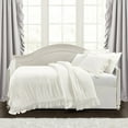 thumbnail image 1 of Lush Decor Reyna Textured Ruffle Detail Daybed Cover, 68"x92", White, 6-Pc Set, 1 of 11