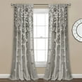 thumbnail image 1 of Lush Decor Riley Bow Ties 84" x 54" Solid Light Gray 100% Polyester 3" Rod Pocket Single Window Panel, 1 of 11