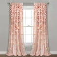 thumbnail image 1 of Lush Decor Riley Bow Ties 95" x 54" Textured Blush 3" Rod Pocket Single Window Panel, 1 of 11