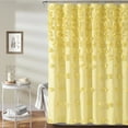 thumbnail image 1 of Lush Decor Riley Hand Crafted Shower Curtain Yellow Single 72X72, 1 of 11