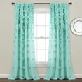 thumbnail image 1 of Lush Decor Riley Window Curtain Panel Aqua Single 54X95, 1 of 11