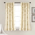 thumbnail image 1 of Lush Decor Riley Window Curtain Panel Buttercream Single 54X63, 1 of 11