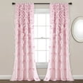 thumbnail image 1 of Lush Decor Riley Window Curtain Panel Lilac Single 54X95, 1 of 10