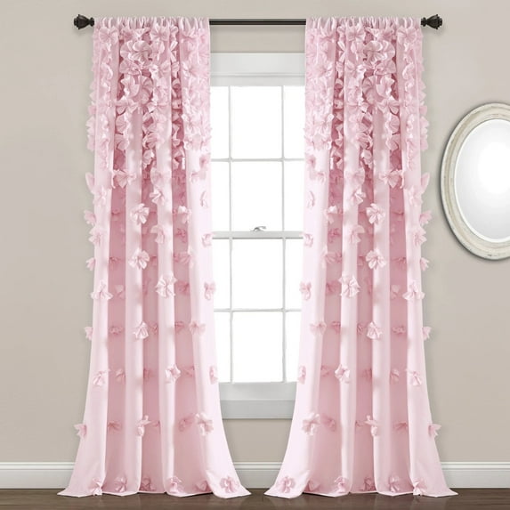 Lush Decor Riley Window Curtain Panel Lilac Single 54X95