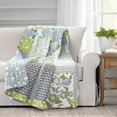 thumbnail image 1 of Lush Decor Roesser Floral Cotton Reversible Throw, 60x50, Blue, Single, 1 of 3