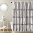 thumbnail image 1 of Lush Decor Rosettes Shower Curtain Gray Single 72x72, 1 of 5