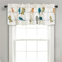 Lush Decor Rowley Birds Room Darkening 18" x 52"   2" Header Animal print Multi 3" Rod Pocket Single Valance